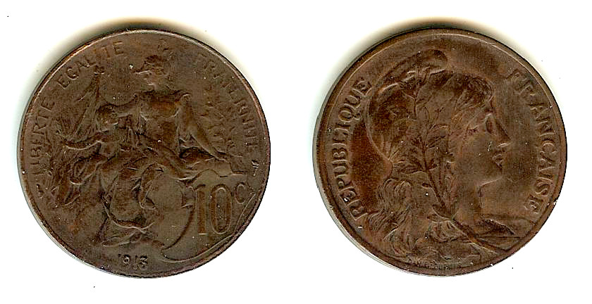 10 centimes Daniel-Dupuis 1913 TTB+